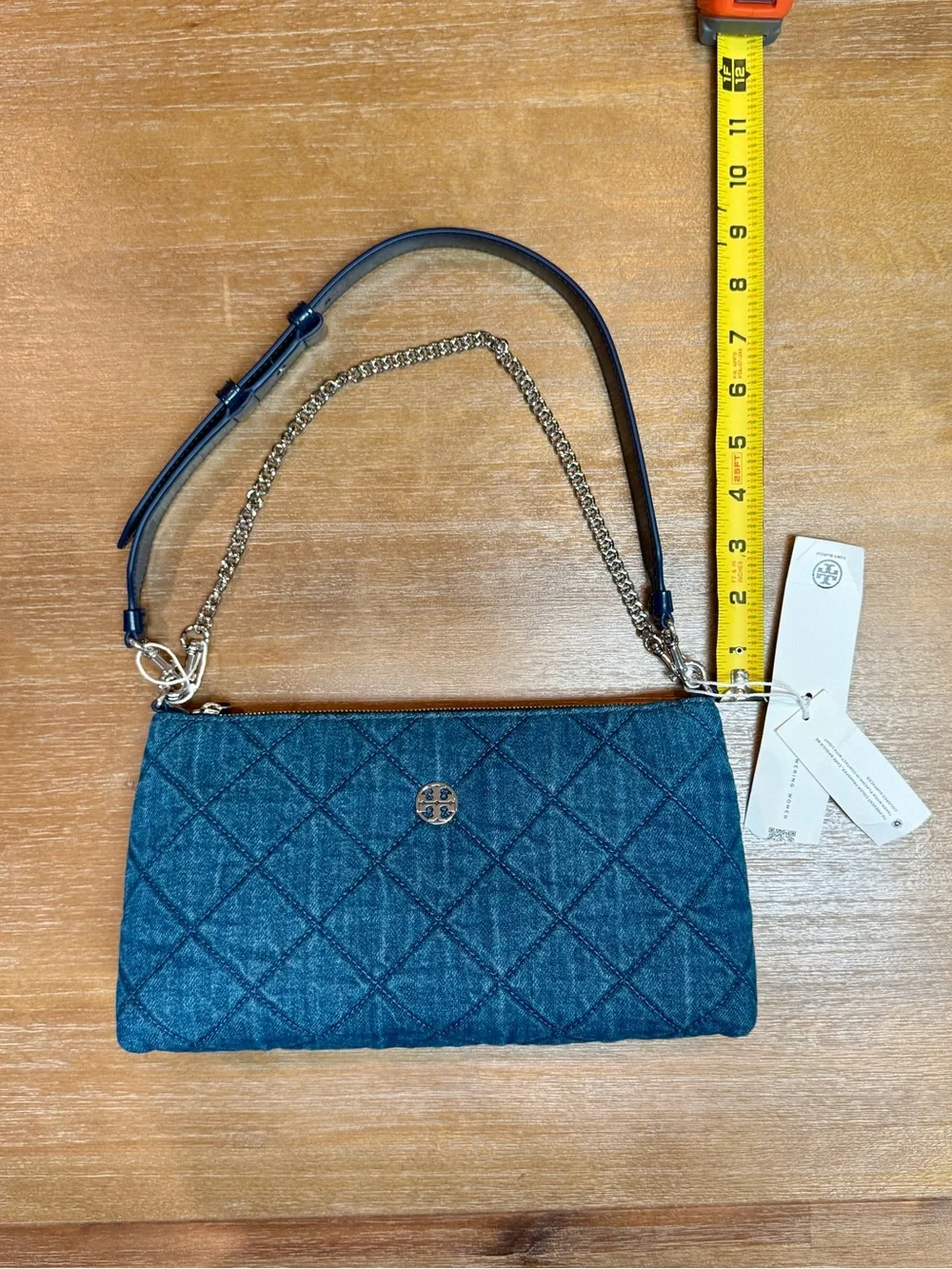 Tory Burch Willa Denim Quilted Shoulder Bag